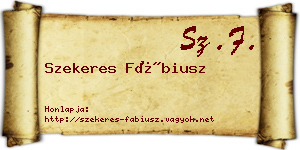 Szekeres Fábiusz névjegykártya